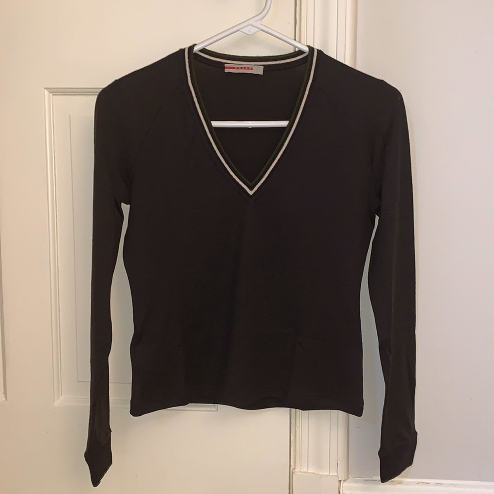 Prada V-neck wool sweater